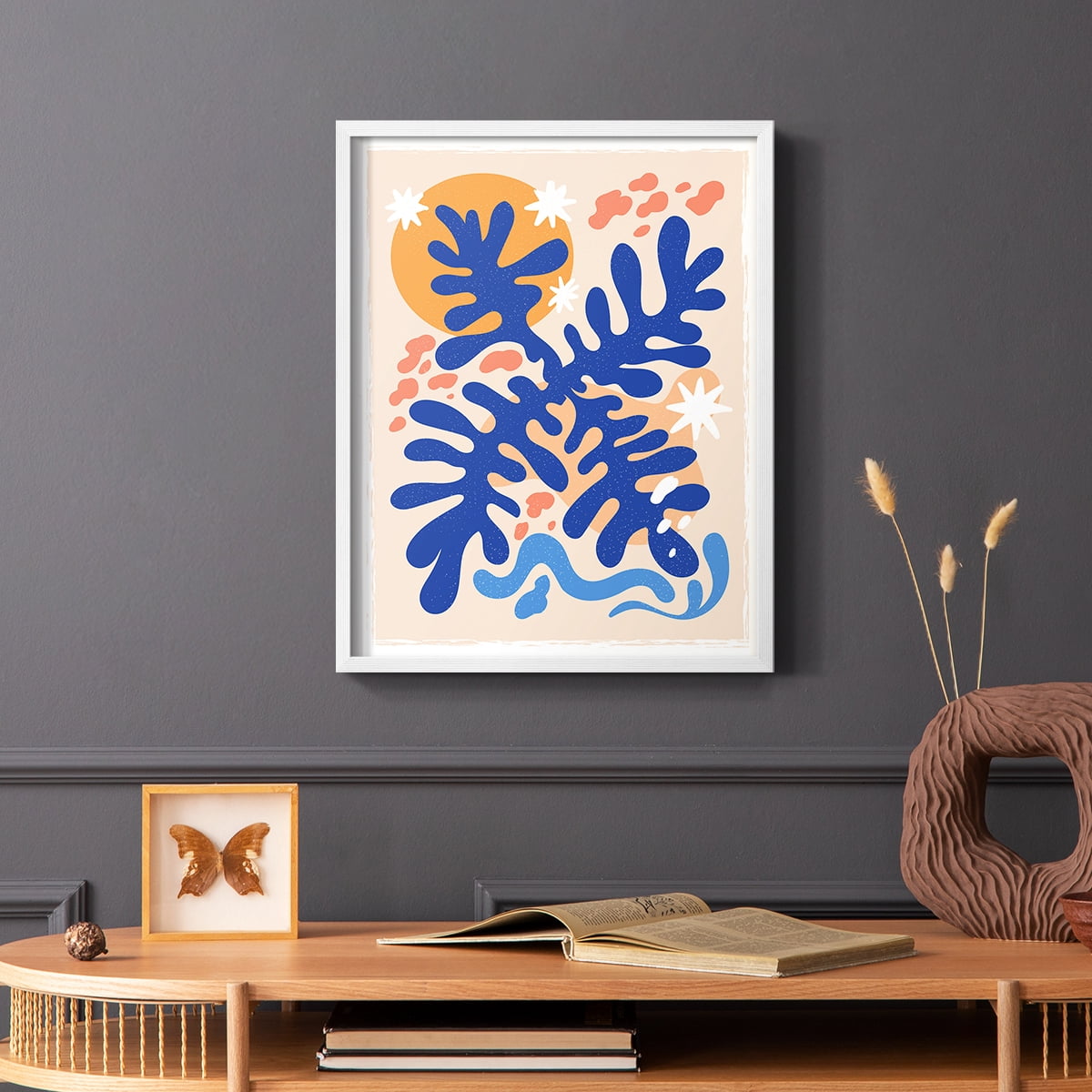 Matisse CCCLXVI in White Solid Wood 11 x 14 Framed Print