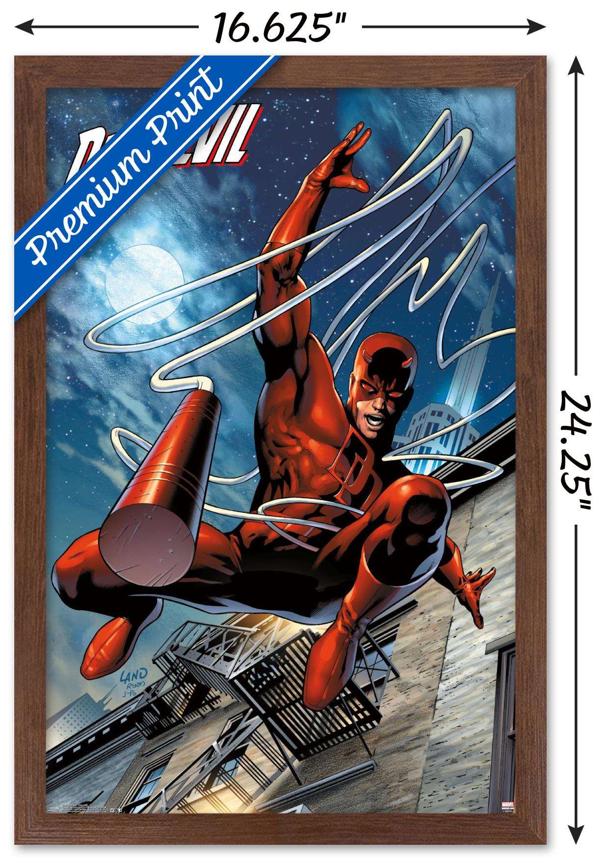 Marvel Comics - DaredeVil - Billy Club Wall Poster, 14.725" x 22.375", Framed
