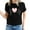 Black, variant on Fesfesfes Women T Shirt Women's Valentine's Day Love Printed Short Sleeved T-shirt Top Short Sleeved Round Neck Top/Shirt Raglan Shirt Women 3XL(US:14)