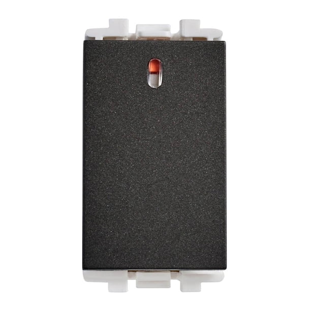 Apagador Sencillo Omega Negro 127V 1 Modulo