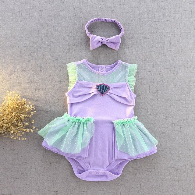 Niños Cenicienta Cosplay Vestido Princesa Vestido Sirenita Blancanieves Lolita Vestido Recién Nacido Cosplay Ropa 3-18 Meses zhangyuxiang unisex