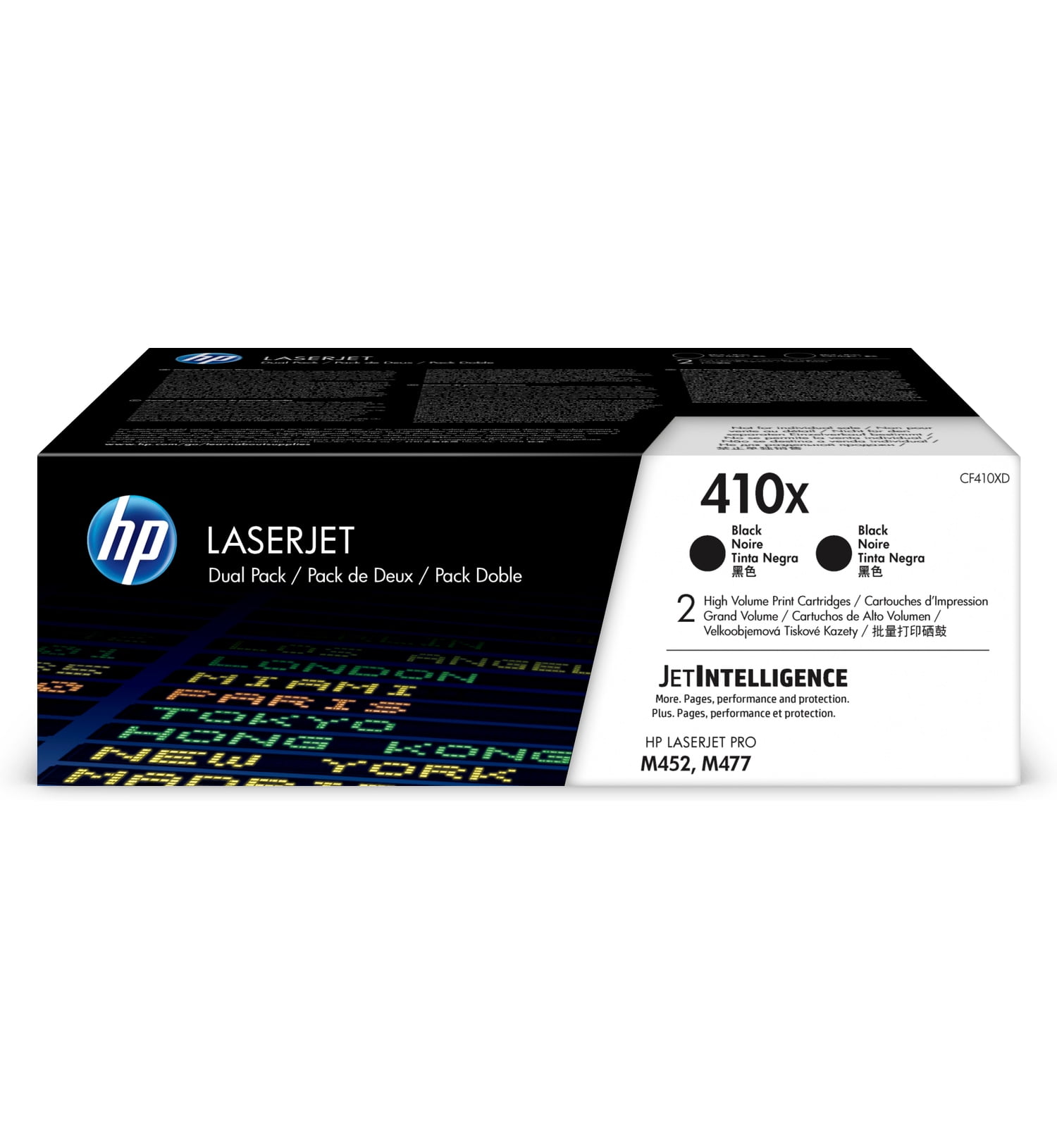 HP 410X (CF410XD) Toner Cartridges Black High Yield pack) - Walmart.com