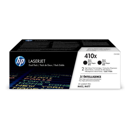 UPC: 0190780321324 | HP 410X (CF410XD) Toner Cartridges – Black High Yield (2 pack)