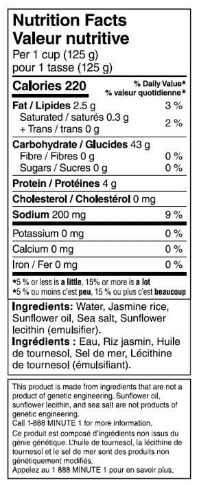 Minute Rice Jasmine Cups 2x125g (250g)