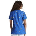 thumbnail image 3 of Tooniforms Scrubs Top For Women V-Neck Print TF686, 3 of 7