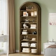 thumbnail image 3 of Tribesigns 8-Tier Bookcase, 78.7" Tall Bookshelf with Arched Top, Large Freestanding Wooden Open Bookcase Bookshelf, Modern Display Book Shelf for Living Room, Bedroom, Office, Library, Vintage Brown, 3 of 16