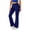 Blue, variant on Women Bootcut Yoga Pants Casual Stretch Elastic High Waist Tummy Control Flared Pants with Pockets Trendy Cozy Basic Solid Color Buttery Soft Comfy Atheltic Dress Workout Leggings