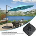 thumbnail image 5 of PURPLE LEAF 10 Feet Cantilever Umbrella with Base Outdoor Patio Round Umbrella Aluminum Offset with 360-degree Rotation for Garden Deck Pool Patio,Turquoise Blue, 5 of 10