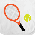 thumbnail image 4 of Inktastic Tennis Racket and Ball Boys or Girls Baby Bib, 4 of 4