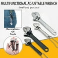 thumbnail image 2 of 2.5/4-Inch Monkey Wrench Universal Steel Mini Wrenches Portable Tool Short Shank Shifting Spanner Plumbing Key Ring Hand Tools silver 4in, 2 of 6