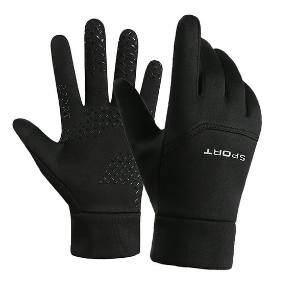 AWZXDE Autumn and Winter Men's Cold Proof Non Black Gloves for Warmth and Comfort Black,One Size