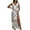 White, variant on Fesfesfes Women Dress Bohemian V-Neck Loose Sleeveless Print Ankle-Length Dress Under $10
