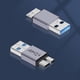 thumbnail image 1 of Adaptador de datos USB-A/Tipo-C a Micro B 7.5W para cable de disco duro Teléfono móvil Hugtrwg  Para estrenar, 1 of 8