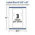 thumbnail image 6 of Avery Matte Clear Rectangle Labels, 2-1/2" x 5", 30 Total, 6 of 10