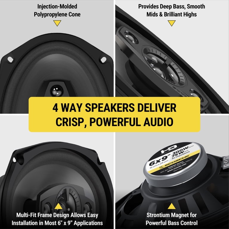 すきっぷ Scosche, Car Audio Speaker Pair, 6