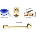 thumbnail image 2 of Juego de mandril de latón resistente de 9 unidades, soporte de aire de bola cerrada de 1/4 para mujer Afortunado Sencillez, 2 of 5