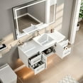 thumbnail image 2 of Totti Wave 48" White Modern Bathroom Vanity w/ Super White Man-Made Stone Top & Sink, 2 of 7