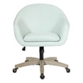thumbnail image 3 of Pemberly Row Office Chair in Mint Blue Fabric with Gray Brush Wood Base KD, 3 of 6