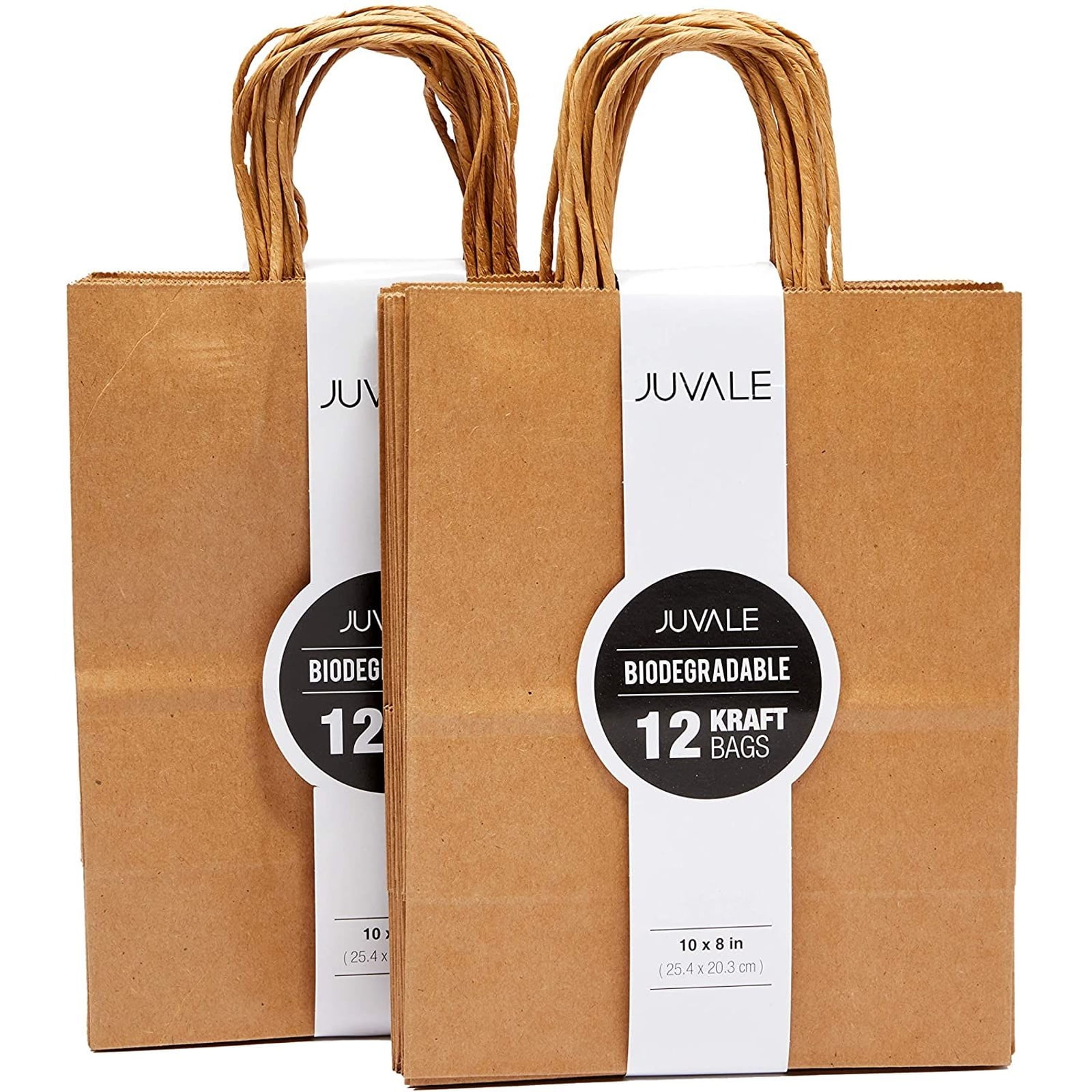 8"x4.25"x10.5" Kraft Paper Bags Gift Bag with Handles for Wedding Party Shopping 