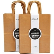 24-Count Brown Kraft Bags - Paper Bags with Handles, Great as Wedding Favor Bags, Shower Favor Bags, Bridal Party Gift Bags, Medium, 8 x 10 x 4.5 inches