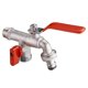 thumbnail image 1 of Brass Dual Use Water Tap with Lockable Valves for Garden and Home Assorted Color 2 Outputs, 1 of 2