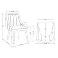 thumbnail image 3 of Manhattan Comfort Eda Dining Chair from Solid Wood in Gray - Set of 2, 3 of 11