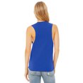 thumbnail image 2 of Bella Canvas Womens Flowy Scoop Blended Muscle Tank, M, True Royal, 2 of 3