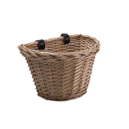 wicker basket leather straps