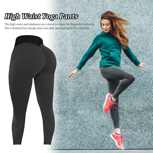 Pantalones de gimnasia de yoga para mujer de cintura alta negros ajustados sin costuras Ndcxsfigh Nuevos Originales