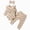 R635-Khaki, variant on NOLDARES Infant Baby Girls Outfit Sets Ruffle Long Sleeves Romper Tops Bowknot Pants with Headband 3pcs Baby Girls Pant Sets,Wine,3-6 M