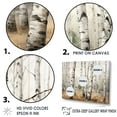 thumbnail image 3 of Designart "Birch Trees: Minimalist Scenery" Tree Birch Floater Framed Wall Art Living Room, 3 of 5