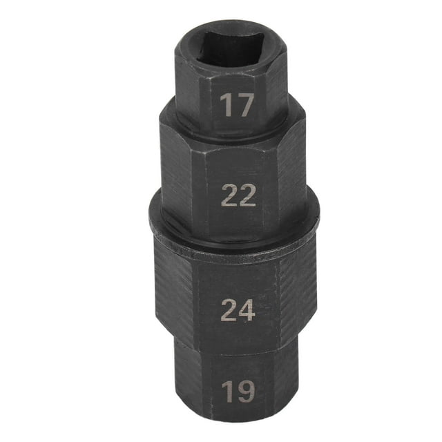 Herramienta para eje hexagonal de motocicleta, llave de extracción de eje de rueda delantera, 17, 19, 22 y 24 mm, color negro