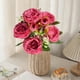 thumbnail image 3 of Flores Artificiales para Al Aire Libre 5 Ramas Philippos Rose Bouquet Simulado de Seda Flor Rosa Mesa Decoración Del Hogar 32cm Seda Blanca Flores Artificiales Ramo de Boda Rosas Flores Artificiales, 3 of 6