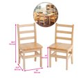 thumbnail image 3 of ECR4Kids 14 Inch Natural Hardwood Stable 3 Rung Ladderback Toddler Chair, 2 Pack, 3 of 5