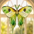 thumbnail image 5 of Bohemian Guitar Winged Dreamcatcher Hanging Ornament Stained Glass Style Resin Art Home Wall Decor Decorative Desktop Statue Accent for Anniversary Holiday Gifting Blue Turquoise, 5 of 7