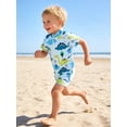 thumbnail image 3 of MAMAMI Newborn Infant Baby Boys Swimsuit One-Piece Zipper Cartoon Print Bodysuit Toddler Cute Bathing Suit, 3 of 7