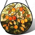 thumbnail image 2 of Adorno colgante acrílico - Decoración colgante de árbol frutal de naranja estilo vidrieras para ventanas, balcones y jardines, 2 of 4