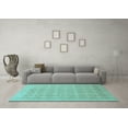 thumbnail image 3 of Ahgly Company Indoor Square Oriental Light Blue Traditional Area Rugs, 4' Square, 3 of 4