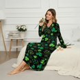 thumbnail image 3 of Xoenoiee Shamrock Heart Print Nightgowns for Women House Dress Button Down Sleepshirt Moo Moos St. Patrick's Day Long Sleeve Nightshirt Housecoat, Size 4XL, 3 of 7