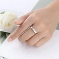 thumbnail image 2 of 3mm Round Cut AAA CZ Silver 5-stones Womens White Gold Filled Ring Sz 6/7/8/9/10, 2 of 5