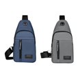 thumbnail image 1 of Bolso De Pecho Para Hombre De Moda Bolso De Hombro Impermeable Para Deportes Al Aire Libre Ligero Azul+Bolso De Pecho Para Hombre A La Moda, Ligero, Para Deportes Al Aire Libre, azul y gris Soledad none, 1 of 10