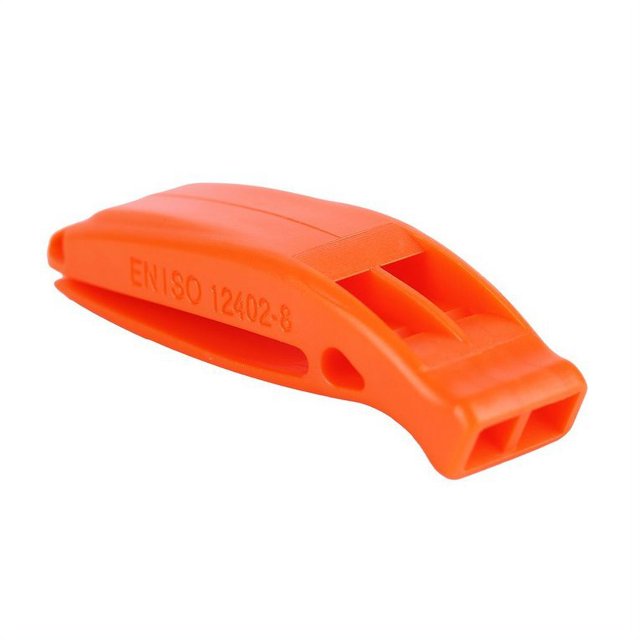 Newly Upgraded Version Durable Lightweight Non-corrosivePortable Outdoor Survival Rescue Emergency Plastic Loud Whistle With built in Clip Orange
