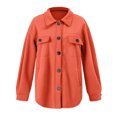 thumbnail image 4 of Vedolay Women's Cropped Cardigan Cropped Cardigan Open Front Button Down Loose Blazer Jacket Coat Red,XL, 4 of 4