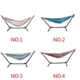 thumbnail image 6 of Polyester Outdoor Portable Stripe Hammock and Stand Set Summer Outdoor Relax Camping Hiking Hammock Bed, 6 of 9