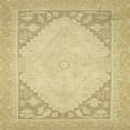 thumbnail image 1 of Ahgly Company Indoor Square Abstract Metallic Gold Oriental Area Rugs, 8' Square, 1 of 6