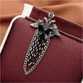 thumbnail image 4 of Negro gótico punk acrílico ángel broche de de imitación cadena borla broche broche de pecho Pin Hugo Ramo Broche, 4 of 6
