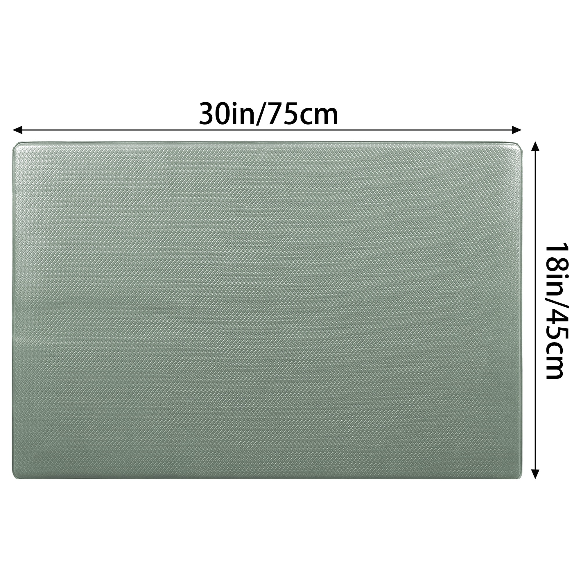 Unique Bargains 1 Piece Kitchen Runner Rug, Waterproof Comfort Solid Color Kitchen Mat Green 18" x 28"