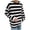 Black, variant on WIZUTIZ Men's Striped Long Sleeve Tee Crewneck Pullover Moisture Wicking Breathable Lightweight Home Gym Casual Workout Top