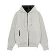 thumbnail image 6 of YLSDY Men's Full Zip Hoodie Long Sleeve Sweatshirt Basic Fleece Solid Color Hooded Jacket Warm Comfortable Lightweight Sportwear Outwear Winter Gray M, 6 of 8