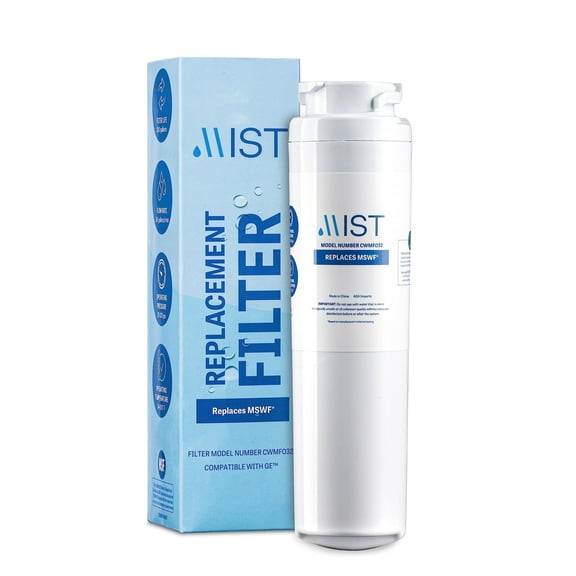 Mist MSWF Refrigerator Water Filter Replacement Cartridge for GE, Refrigerator Water Filter compatible with 101820A, 101821B, 101821. GE MSWF